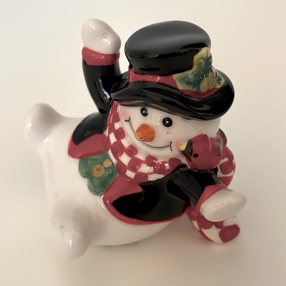 Fitz and Floyd, Holly Jolly Snowman, set of 3 with original box. Winter display! - Picture 8 of 15